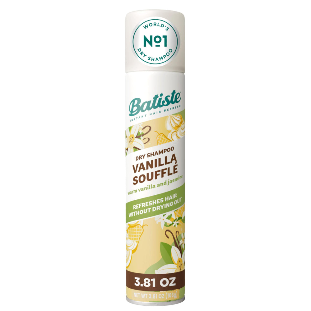 Batiste front packaging showing can and scent, convenient daily refresh