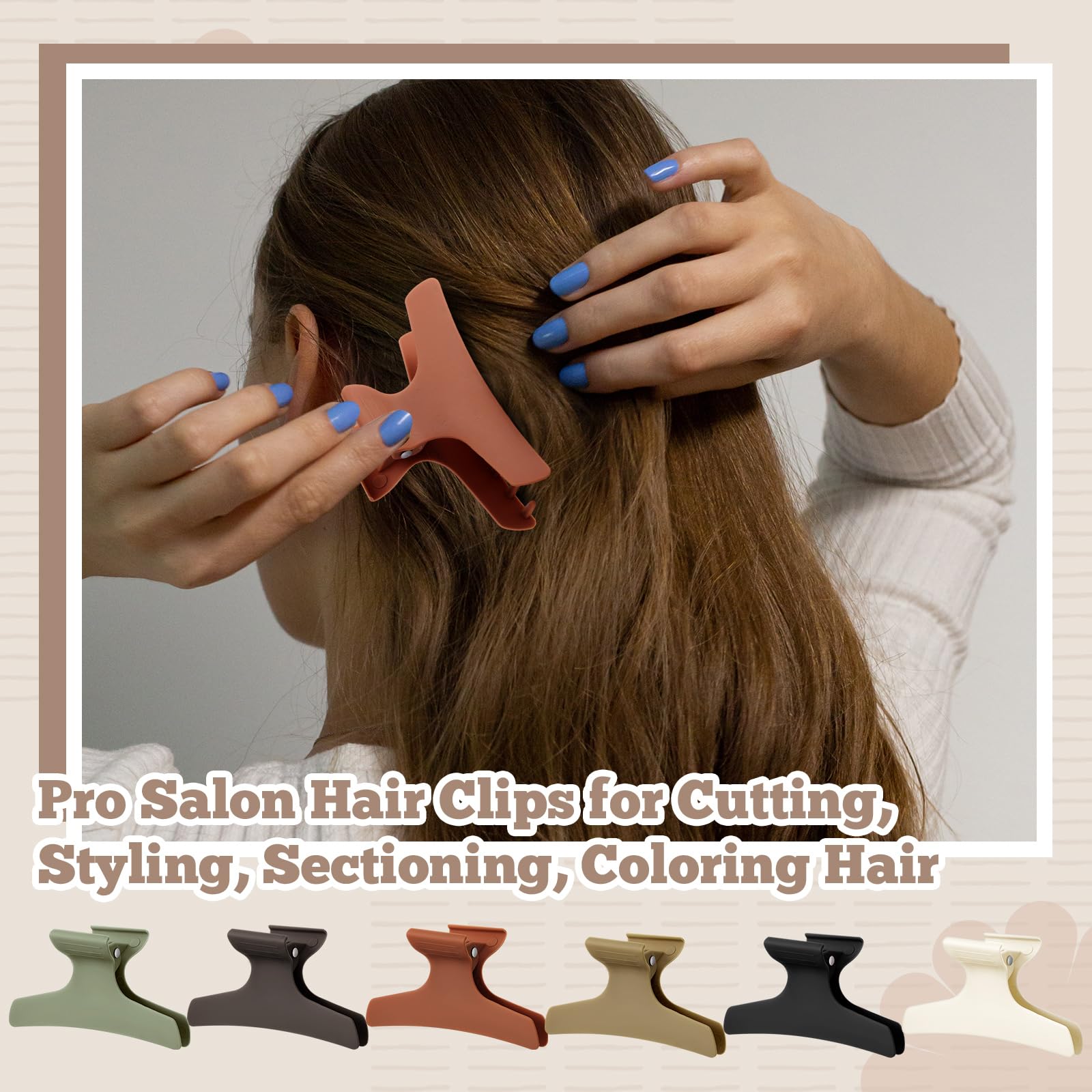 Batiyeer clip holding hair section during styling for salon convenience