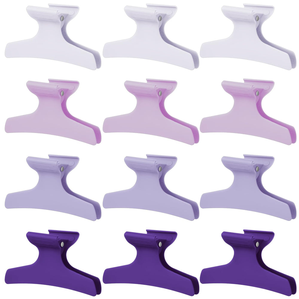 Batiyeer front view of purple butterfly clips showing set benefits
