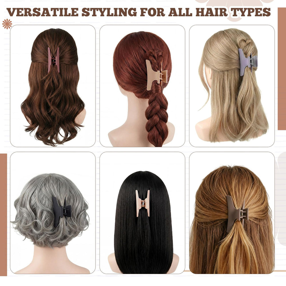 Batiyeer clip matte finish texture that minimizes slip and blends with hair