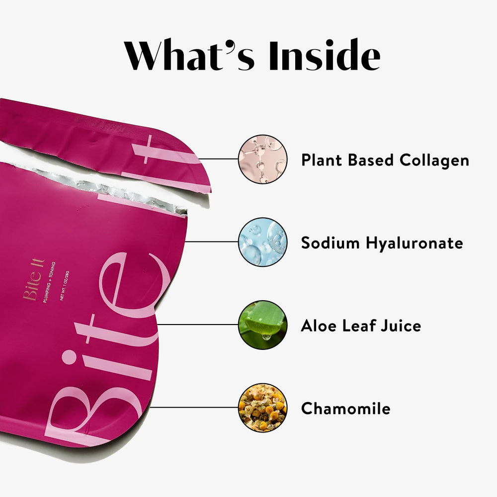 BAWDY Bite It sheet applied to skin demonstrating contouring and even coverage benefit