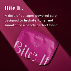 BAWDY Bite It close-up of an opened sheet illustrating fit and moisturizing benefits