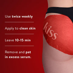BAWDY sheet beside hand showing true-to-size scale for confident fit