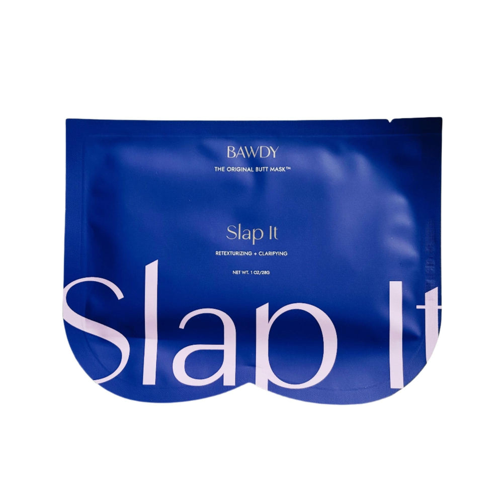 BAWDY front packaging showing two-sheet mask and benefits
