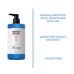 Baxter of California in-shower use with man lathering for effective daily cleansing