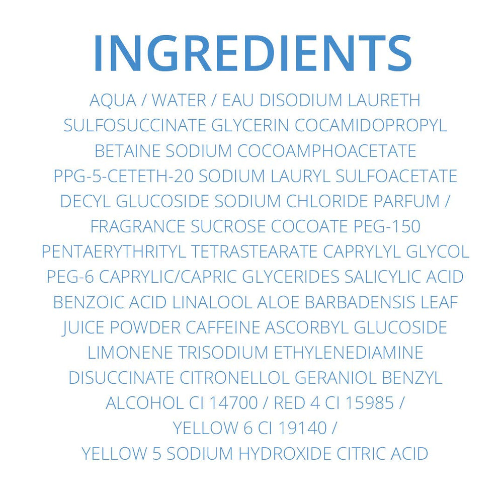 Baxter of California ingredients label detail highlighting Vitamin E Aloe and Jojoba Oil
