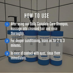 man rinsing hair with Baxter of California shampoo showing refreshing mint benefit