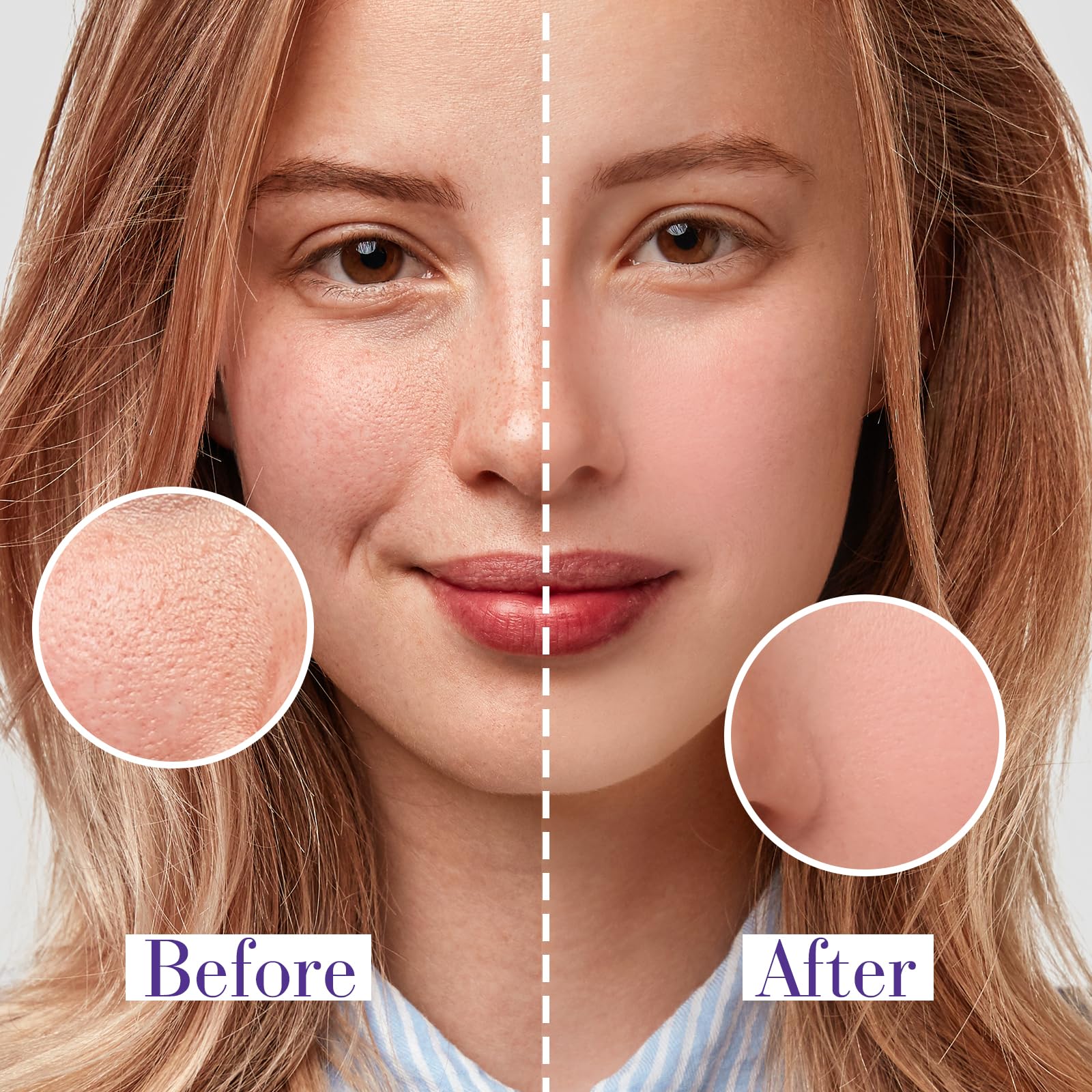 bayfree applying to cheek fingertip demonstration for quick primer use
