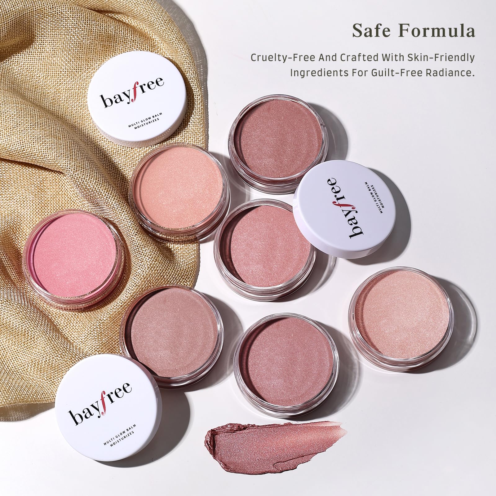 bayfree lifestyle flatlay product with brush and everyday essentials