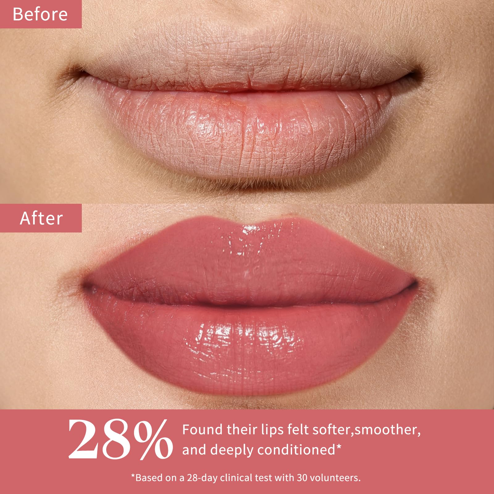 bayfree Tang Peony on lips lifestyle shot demonstrating natural tinted glow