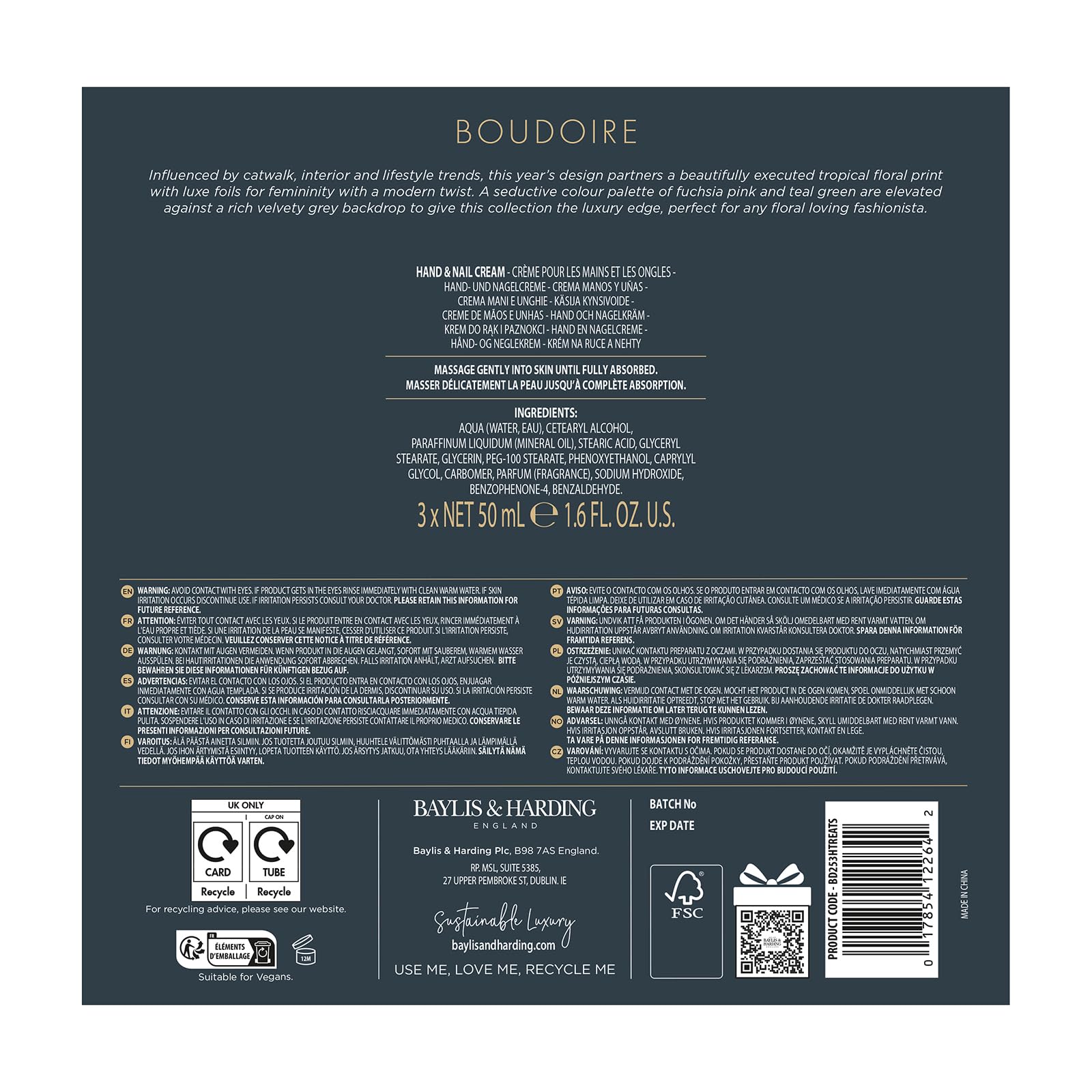 Baylis & Harding gift box staged in lifestyle scene signaling perfect present