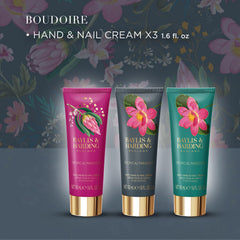 Baylis & Harding cream applied to hands demonstrating softening benefit