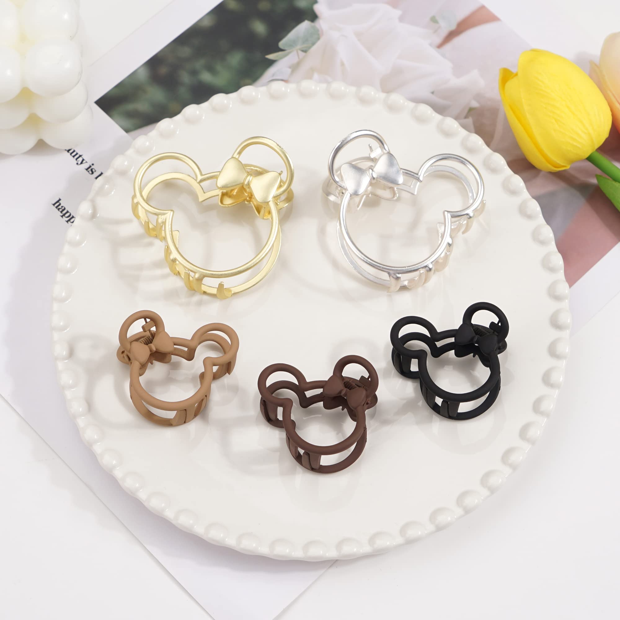 BBGifts hollow geometric mouse-ear detail for elegant look
