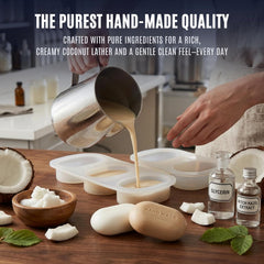 BBlove bar soap producing rich foam to show effective cleansing and moisturizing benefit
