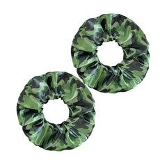 BBTDIN scrunchie worn in ponytail lifestyle shot showing secure hold benefit
