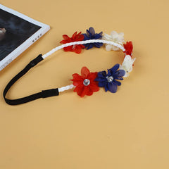 BBTDIN flower crown worn at parade showcasing patriotic flair benefit