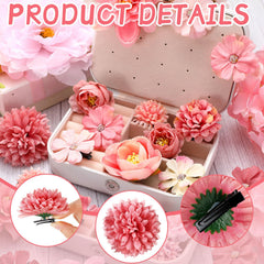 BBTO floral clips in bridal updo demonstrating romantic wedding accent