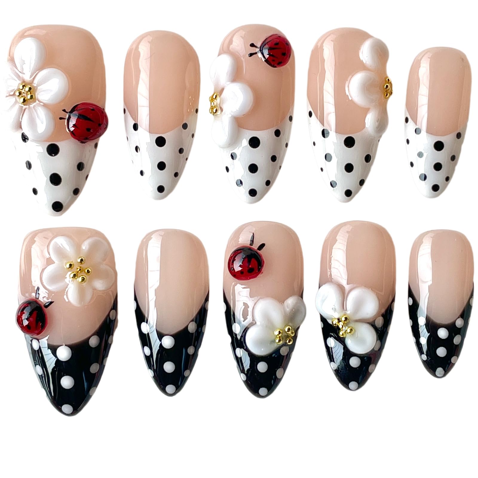 BByogooz front packaging showing complete press-on nail set, ready to wear