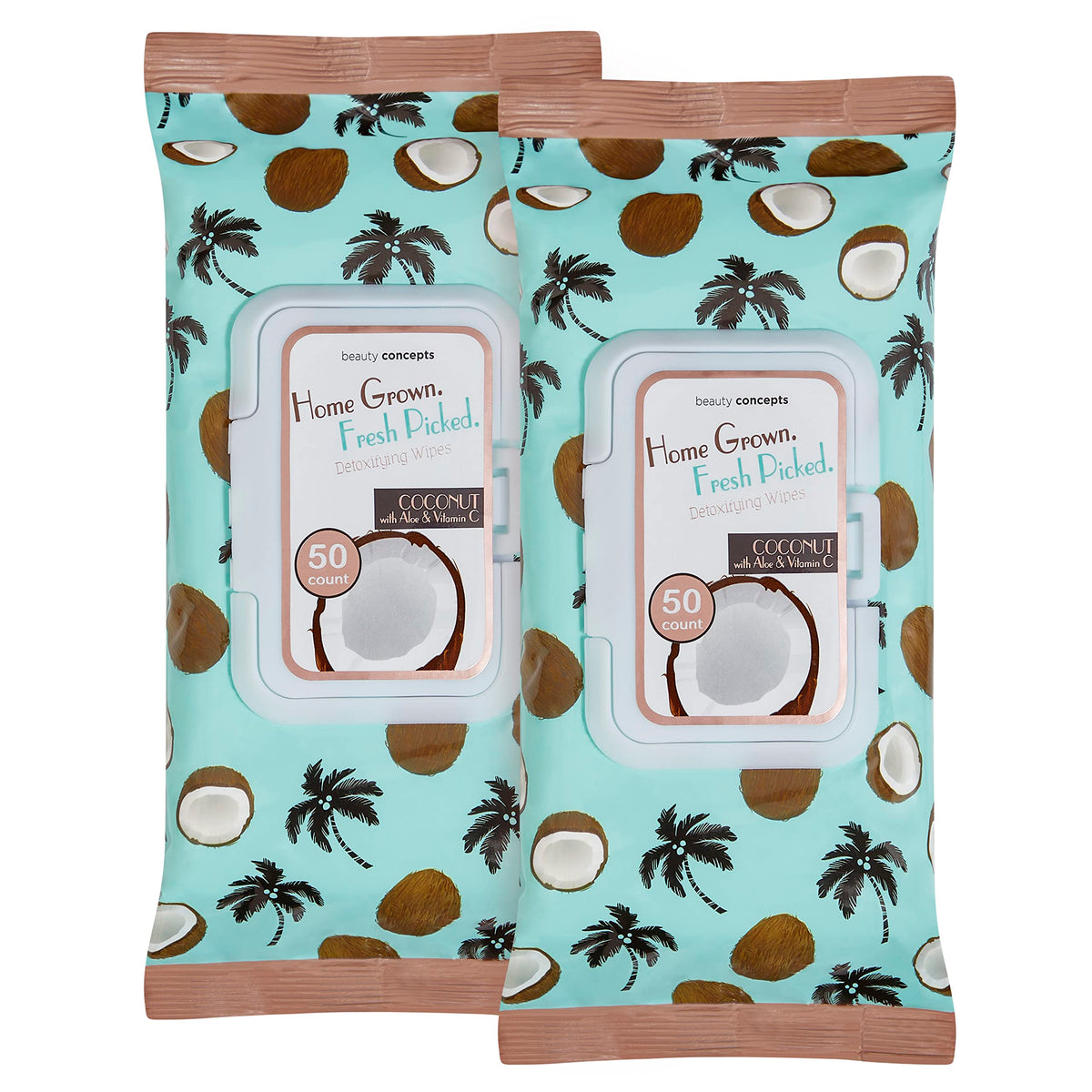 B.C Beauty Concepts front packaging showing two-pack and coconut branding for convenience
