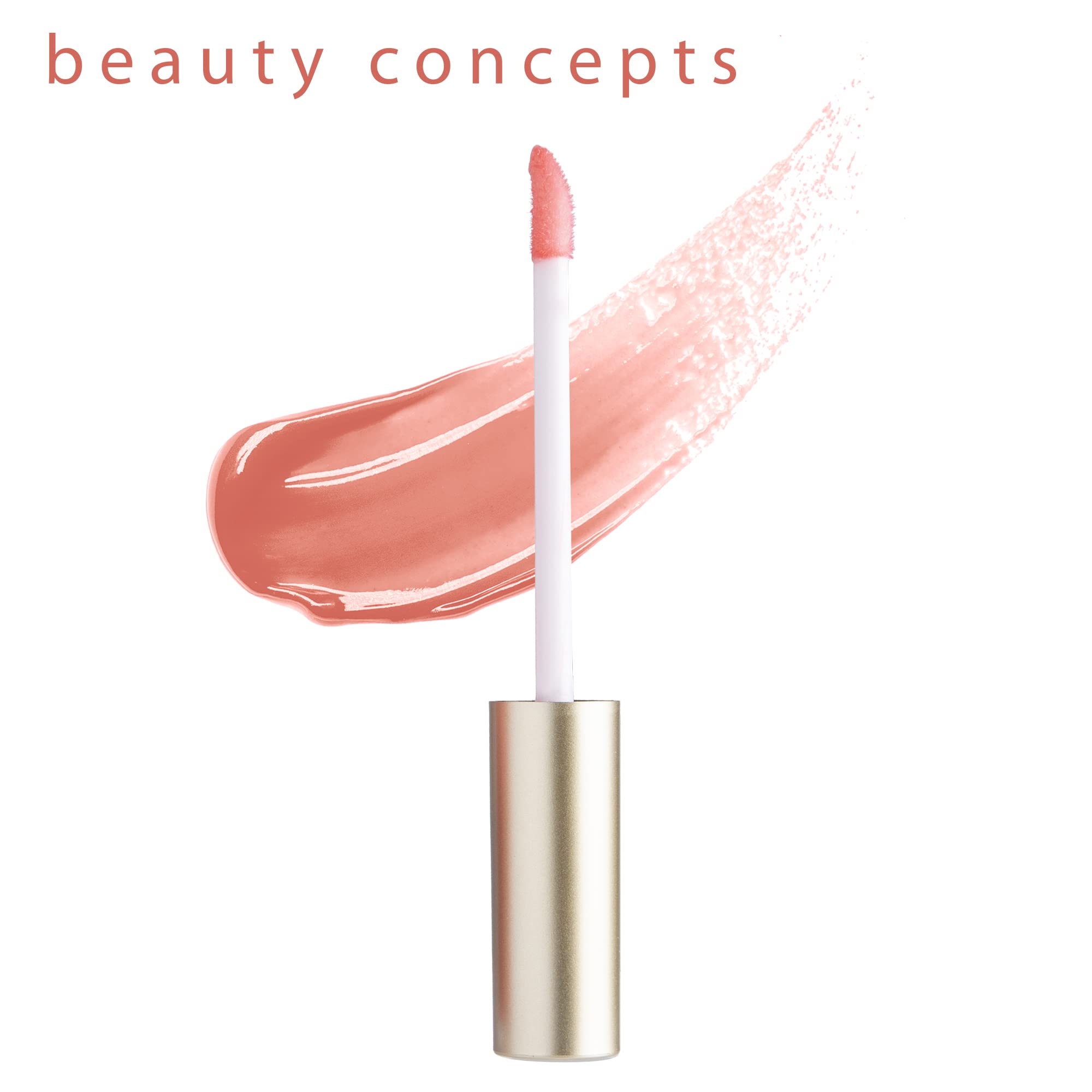 B.C BEAUTY CONCEPTS wand close-up applying smooth gloss for precise, non-clumpy finish