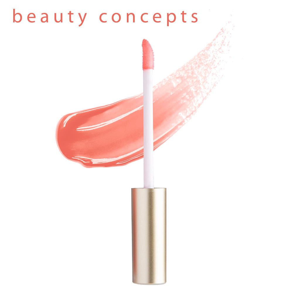 B.C BEAUTY CONCEPTS wand close-up applying smooth gloss for precise, non-clumpy finish