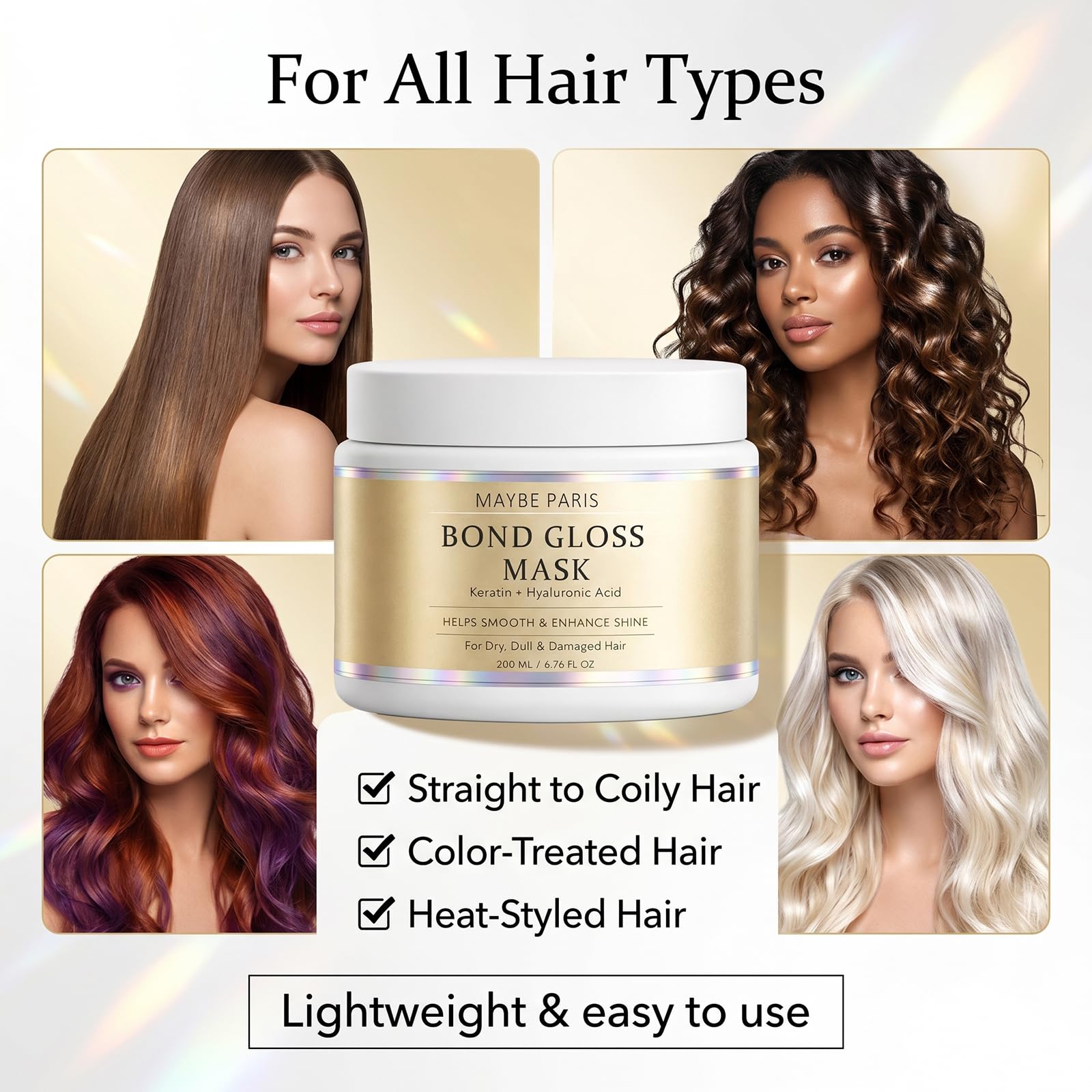 BCYXLR applying mask to wet hair for detangling and conditioning