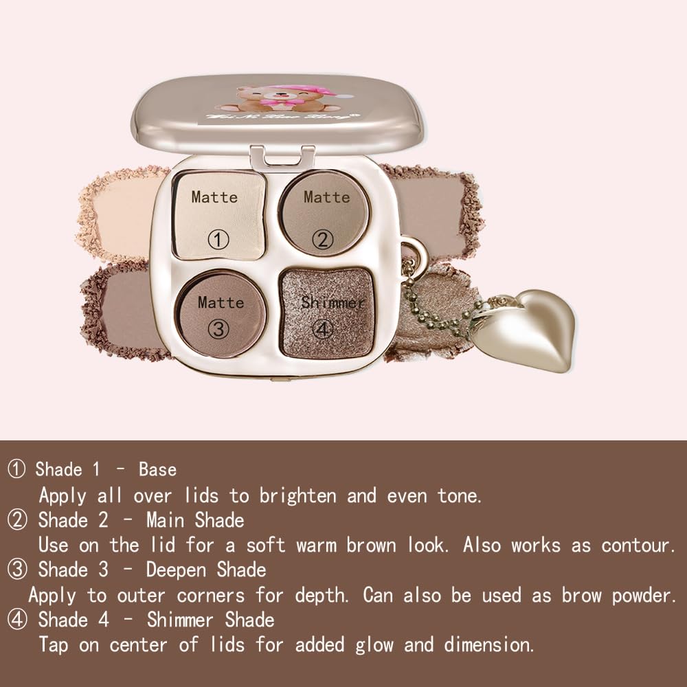 BDMYTKX applying shadow using built-in mirror for quick touch-ups