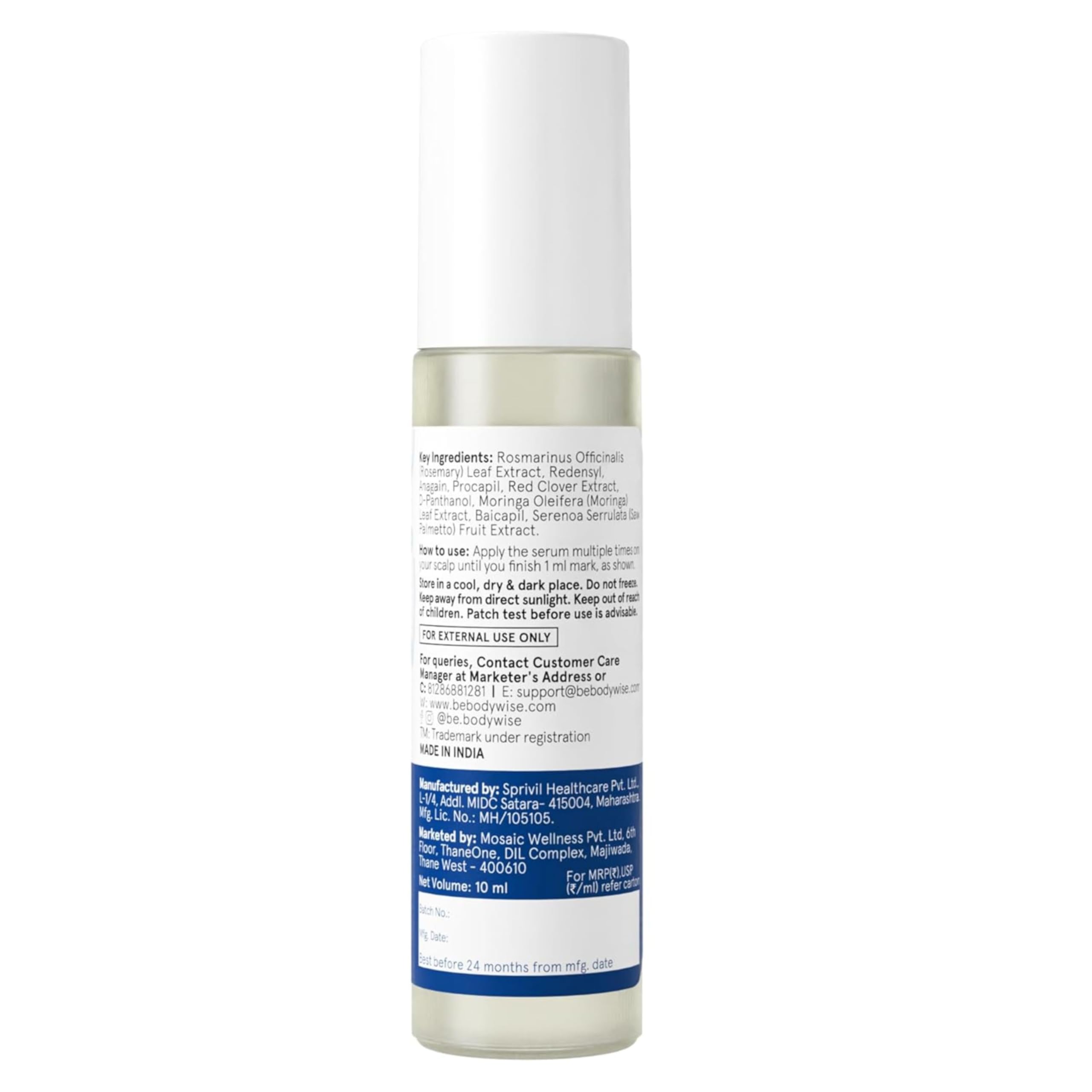 Be Bodywise packaging and box laid flat emphasizing clean-label formulation