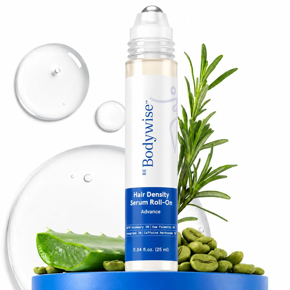 Be Bodywise roll-on front view showing compact 25ml bottle and branding, ideal for travel