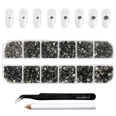 BEADSLAND front packaging showing organized rhinestone kit and benefits