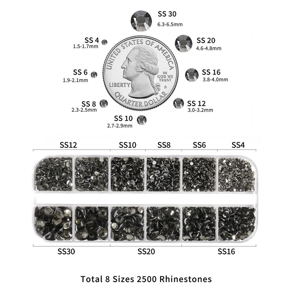 BEADSLAND rhinestones in use on nails demonstrating precise placement benefit