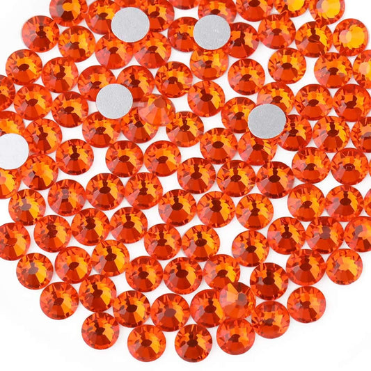 BEADSLAND close-up of SS10 faceted glass rhinestones, sharp sparkle for precision work