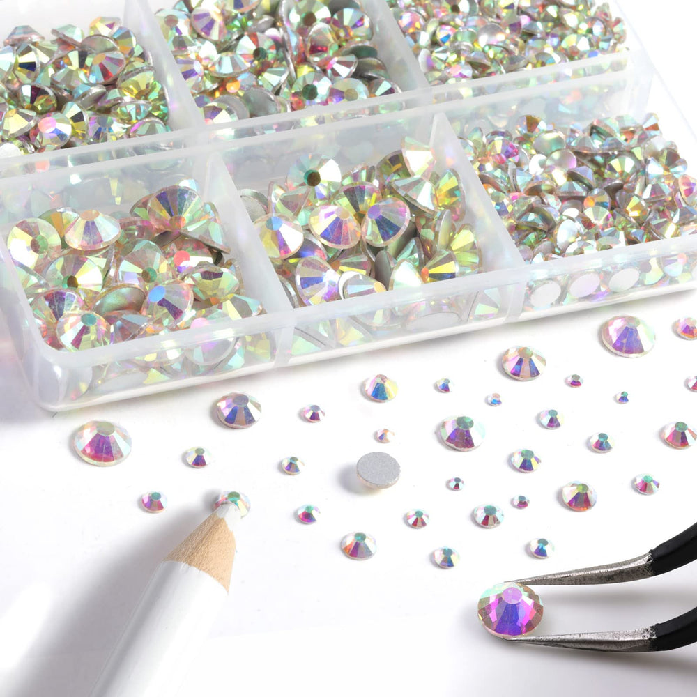 BEADSLAND close-up of crystal AB facets showing bright sparkle and true glass clarity
