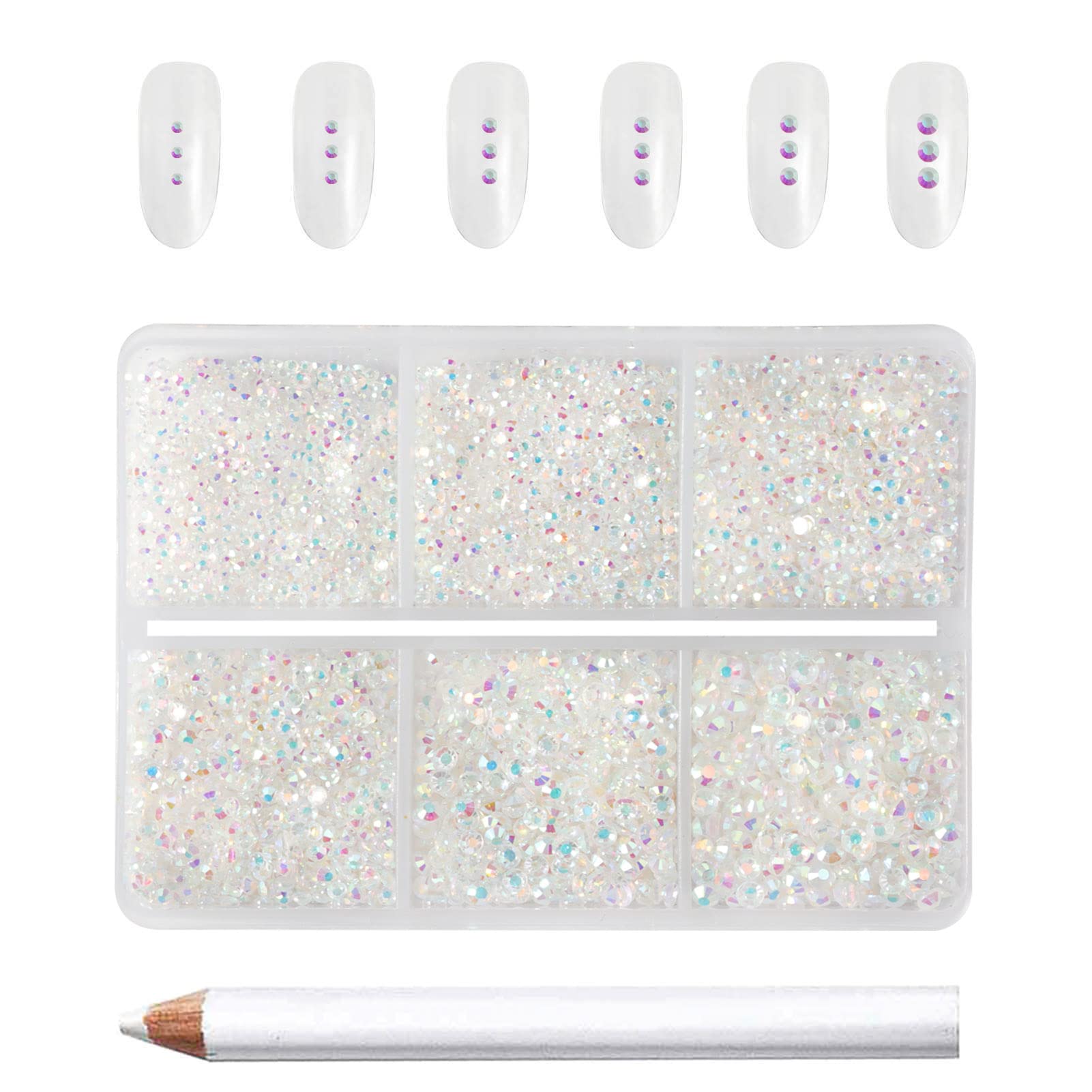 BEADSLAND front box display showing neat compartments and included gems for easy storage