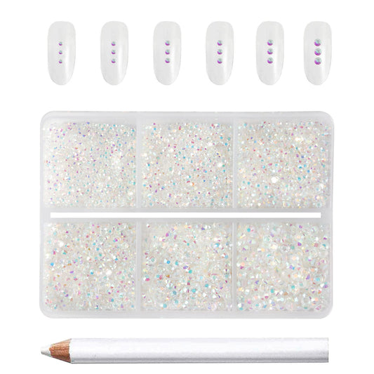BEADSLAND front box display showing neat compartments and included gems for easy storage
