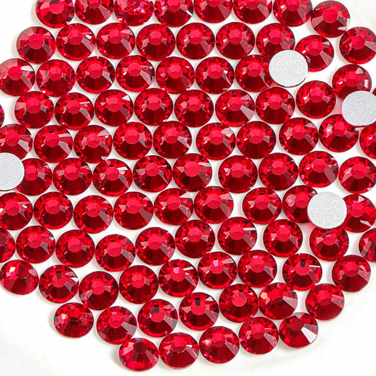 BEADSLAND front pack of 288 Siam rhinestones showing contents and size