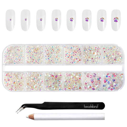 BEADSLAND front package view showing organized 2500-piece kit and tools for easy start