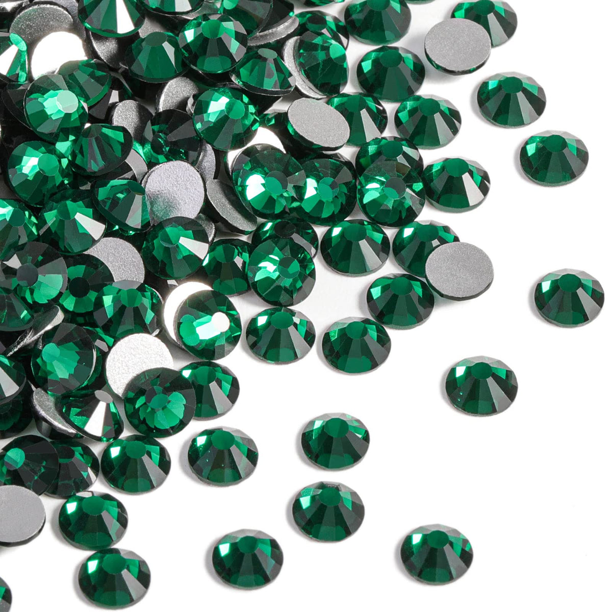 BEADSLAND front pack of emerald SS10 rhinestones showing quantity and color benefit