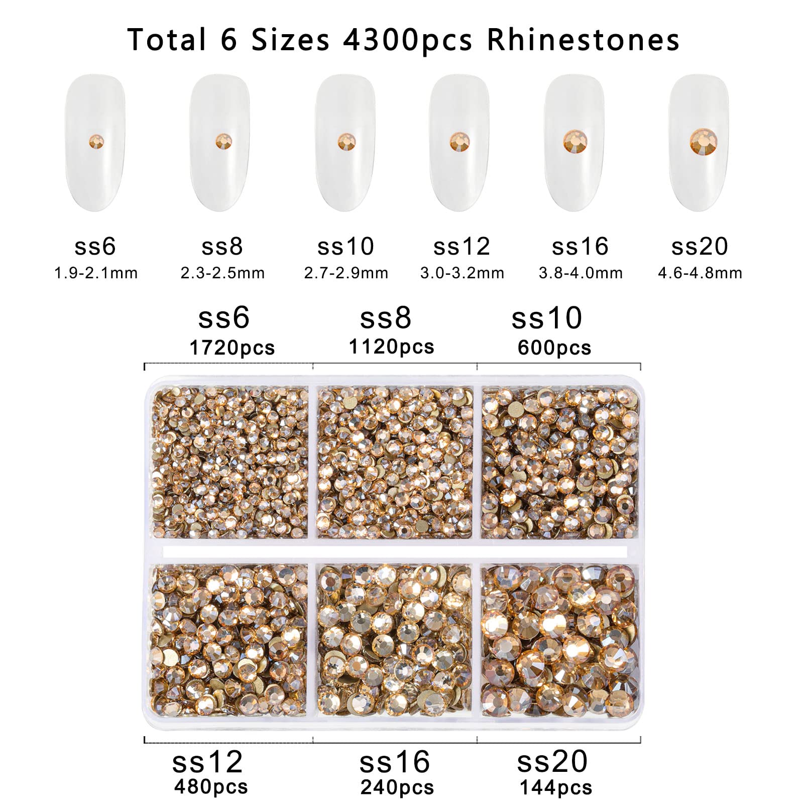 BEADSLAND rhinestones applied on an accent nail demonstrating sparkle and decorative finish