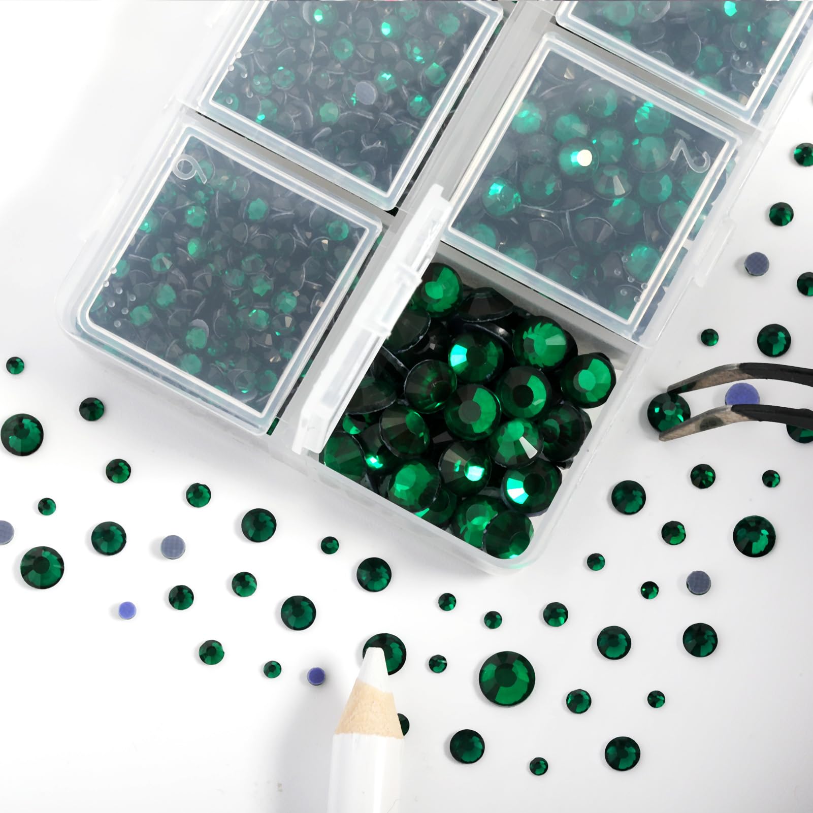 BEADSLAND rhinestones applied to shirt demonstrating finished sparkle and quick heat-adhesive benefit