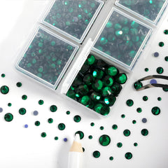 BEADSLAND rhinestones applied to shirt demonstrating finished sparkle and quick heat-adhesive benefit
