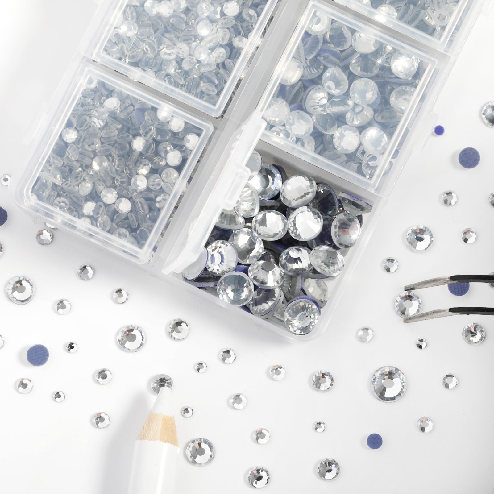 BEADSLAND rhinestones being heat-applied with an iron showing secure adhesion