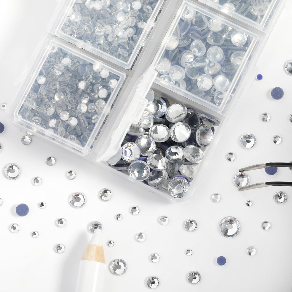 BEADSLAND rhinestones being heat-applied with an iron showing secure adhesion