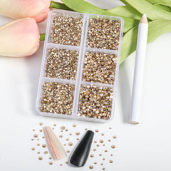 BEADSLAND rhinestones in use on a manicure showing precision placement and decorative shine