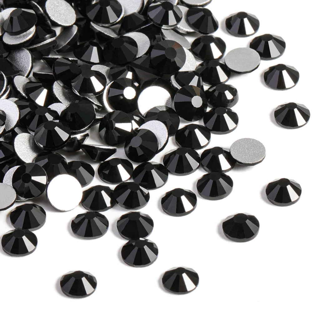 BEADSLAND front pack of jet black rhinestones showing quantity and size for reliable supply