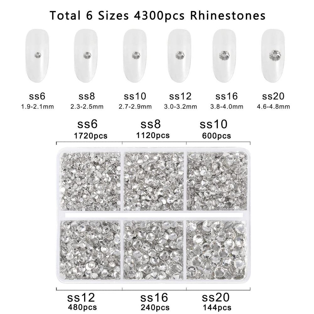 BEADSLAND rhinestones applied on nails demonstrating decorative effect andfinished look