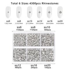 BEADSLAND rhinestones applied on nails demonstrating decorative effect andfinished look