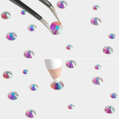 BEADSLAND rhinestones decorating nails showcasing secure adhesion and design impact