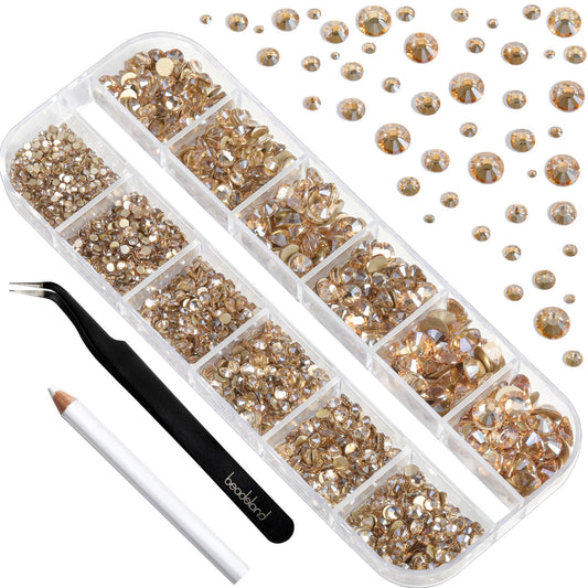BEADSLAND open compartment tray displaying eight separate sizes for quick selection and use