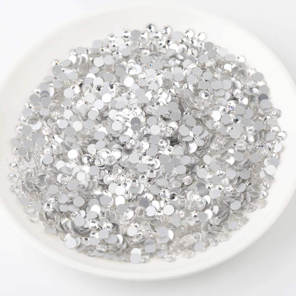 BEADSLAND rhinestones applied on a nail design showing precision and durable shine